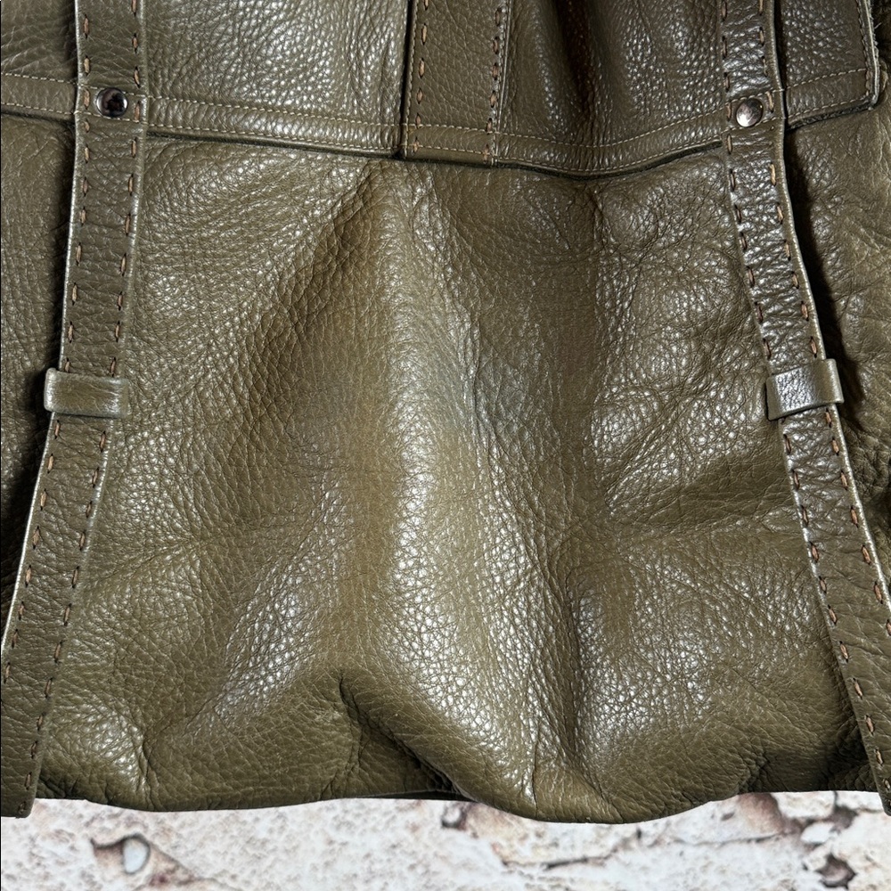 Elegant Olive Green Shoulder Bag Carla Mancini   B9 - Picture 3 of 11